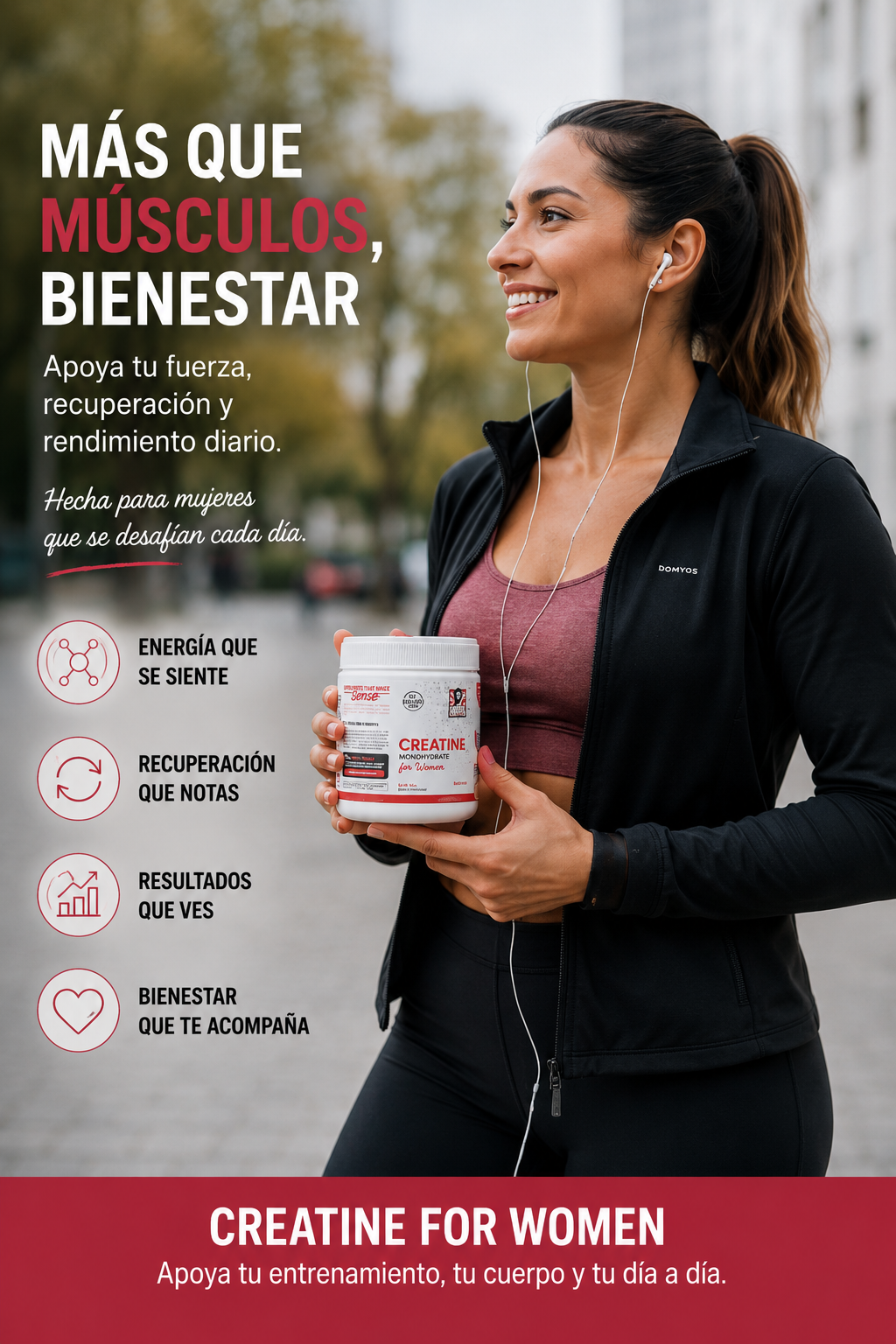 “Más que músculo: energía, recuperación y bienestar.”