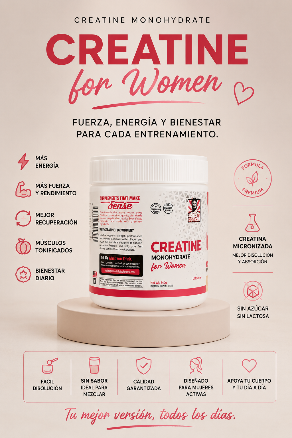 “Más que músculo: energía, recuperación y bienestar.”
