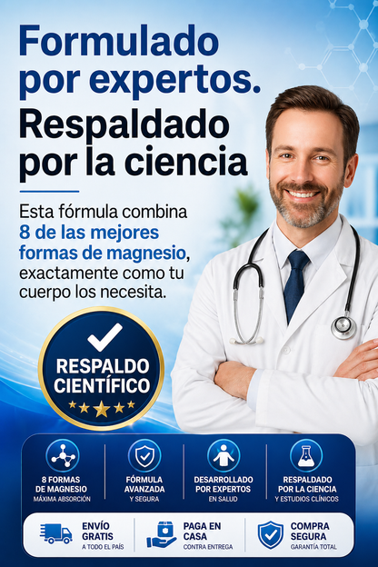 Magnesio Complex: "¿Cansancio, tensión y mal sueño? Tu cuerpo necesita más que un magnesio común."