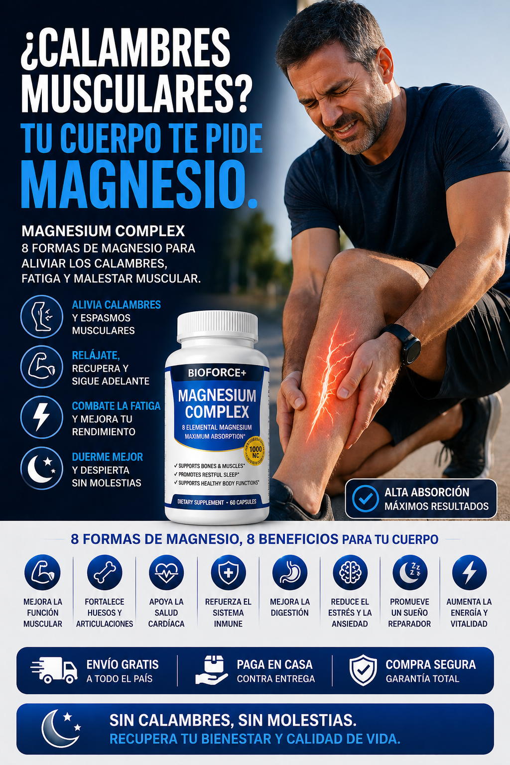 Magnesio Complex: "¿Cansancio, tensión y mal sueño? Tu cuerpo necesita más que un magnesio común."