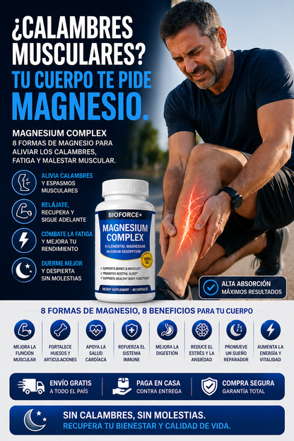 Magnesio Complex: "¿Cansancio, tensión y mal sueño? Tu cuerpo necesita más que un magnesio común."