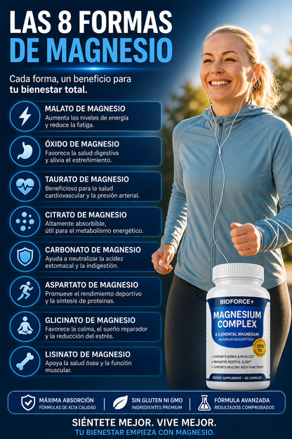 Magnesio Complex: "¿Cansancio, tensión y mal sueño? Tu cuerpo necesita más que un magnesio común."